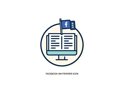 Facebook Whitepaper Icon | Oak Group book circle facebook flag flat icon logo social media white paper whitepaper