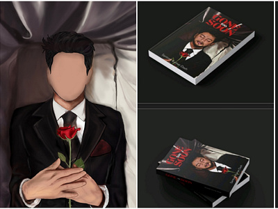 Realistic digital Portrait painting for Book Cover