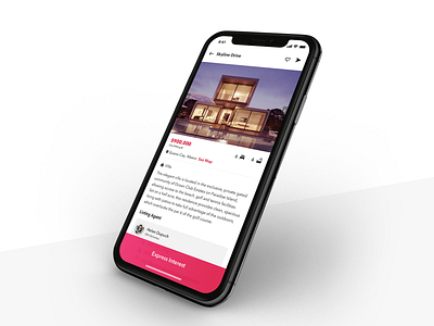 Property Detail app clean design flat interaction interface ios iphone app iphonex native new project red ui ux visual design