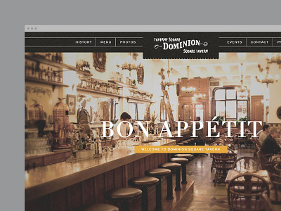 Dominion Square Tavern bar lounge personal pitch redesign restaurant tavern website