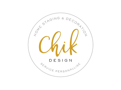 Chik brand decor design home staging identity interior design logo