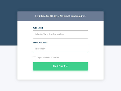 Form button form glow green startup tech trial ui