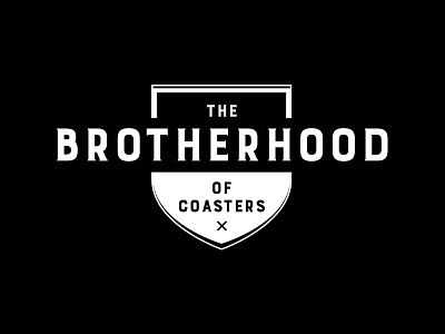The Brotherhood black branding brotherhood crest family identity logo type white