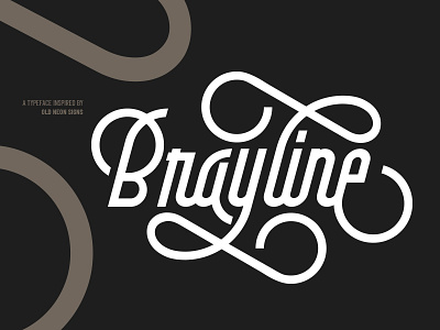 Brayline Typeface branding lettering logo logotype monoline retro signage typeface typography vintage