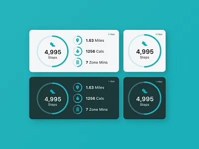 Weekly Warmup – Fitbit Widget dribbbleweeklywarmup fitbit ios iphone steps ui weeklywarmup widget