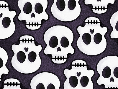 Spooky dribbbleweeklywarmup halloween illustration skeleton skull skull illustration skull pattern spooky
