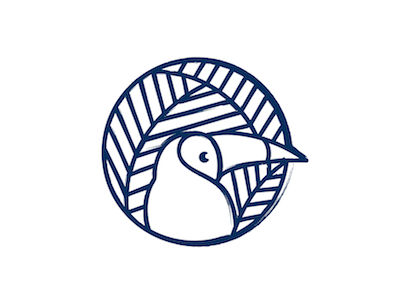 Tropical Rebrand beach bird branding logo palm rebrand student toucan tropical