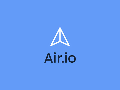 Air.io Logo app logo blue daily logo challenge dlc logo logo design paper airplane