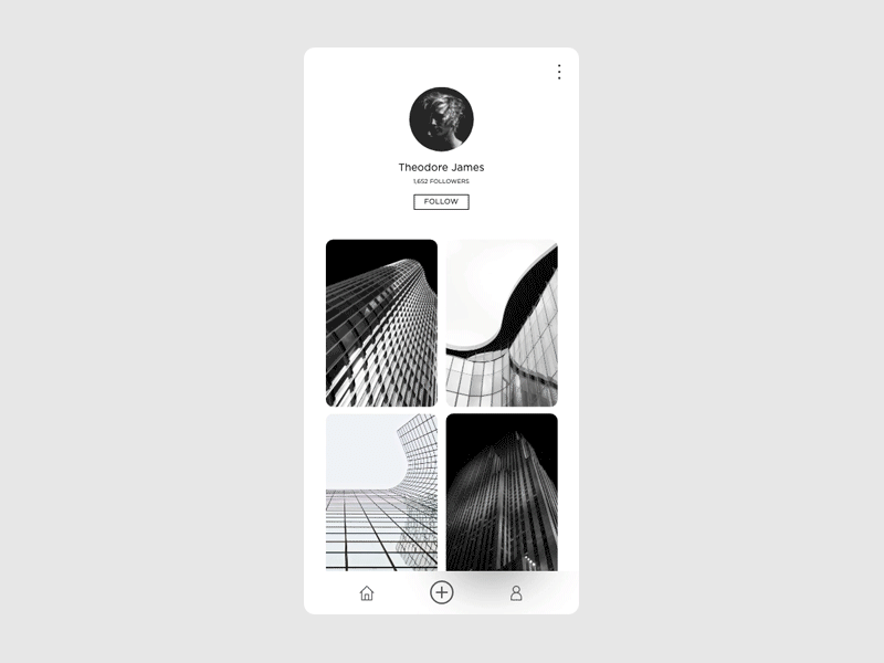 User Profile adobexd dailyui photo app ui userprofile