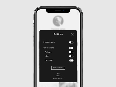 Settings adobexs dailyui mobile ui settings ui uiux