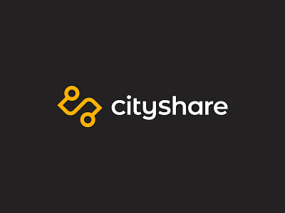 cityshare – a Rideshare Company Logo city cityshare map rideshare share