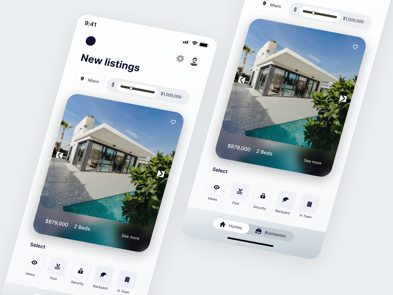 Luxury Property App UI by Leo M on Dribbble