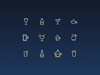 Drink icons design icon illustration ui vector