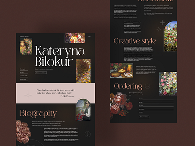 Landingpage for Ukrainian artist artist design illustration landing landingpage ui ukrainian ux web website