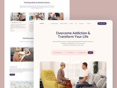 Concept for psychological care clinics design illustration landing ui