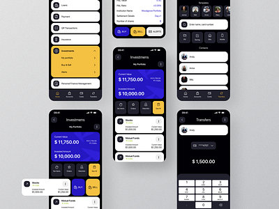 Finance App app appdesign design mobileapp typography ui ux