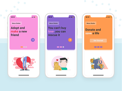 10 Days UI Design Challenge: Meow Shelter app