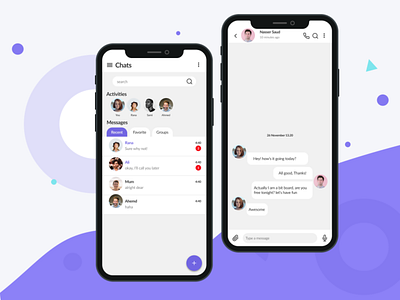 10 Days UI Design Challenge: Day 5 - chat screens