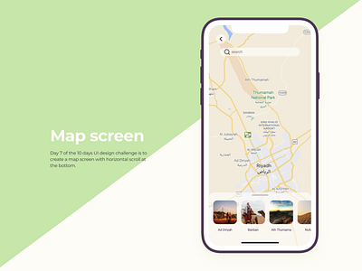 10 Days UI Design Challenge: Day 7 - map screen