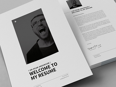 12 Pages Minimal Resume / CV a4 cover letter cv egotype indesign infographics job minimal resume swiss template us