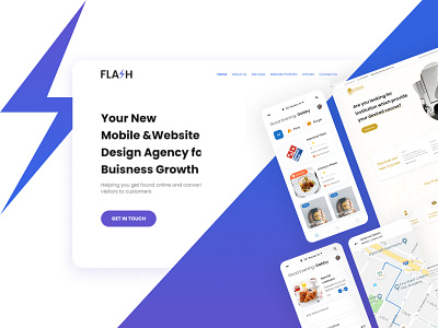 Hero Section For IT Service Agency application clean design friendly graphic design interface solution startup trending ui ux vector visual design website