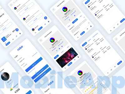 Club Ticket Booking Mobile App android application blue business calendar chill club crossplatform entry friends giant invite ios mobile mobileapp party points tabbar ticket ui