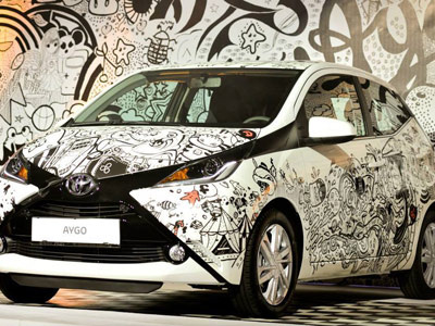 Toyota Aygo doodles car collective doodles