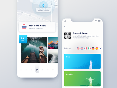 Travel App for iphone x android app color ios 11 neat travel