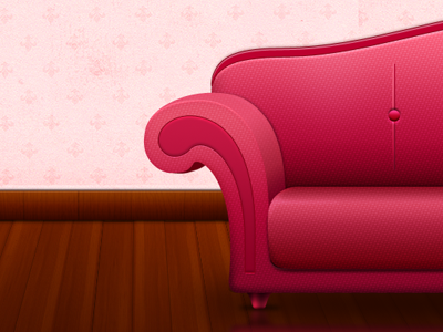 Pink Sofa couch illustration pink sofa tangcha texture wood