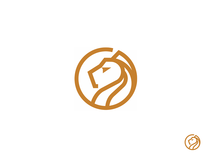 Lion Finance branding identity line lion logo vi