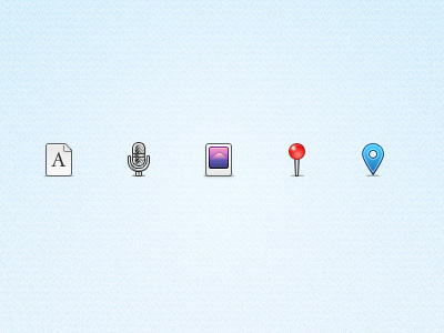 Web Icons 32px file icon location mic photo pin text