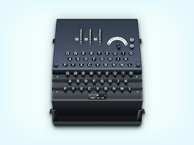 Enigma Machine blue cover enigma icon key keyboard machine tangcha project typewriter