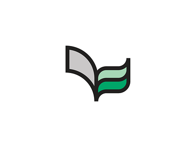 Green Book book design graphic green leaf logo minimal