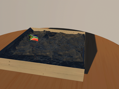 Ocean in a Box 3d box c4d cape town gif sea south africa water waves