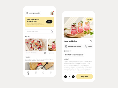 Food Near Me App Design