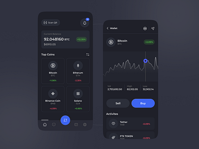 Crypto Exchange Mobile App app bitcoin bitcoin uiux crypto crypto exchange crypto mobile crypto ui crypto uiux cryptocurrency design ethereum mobile app design ui ui design ux