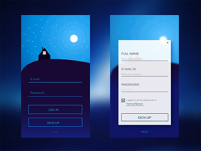 UI 001 Login and Signup Page login minimal mobile signup ui ux user experience user interface