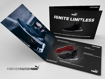 Brochure Design for PUMA brochure creative design foreverfaster ignite product puma shoes