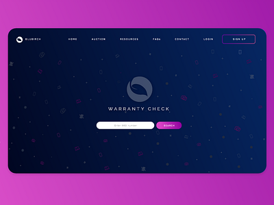 UX Warranty Check Webpage gradient minimal search ui ux user experience ux warranty check webpage