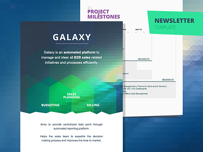 Galaxy Newsletter Email - Template crm email newsletter project template timeline