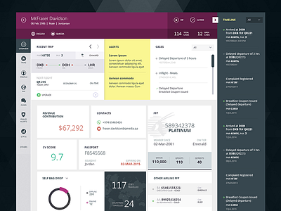 CRM - Windows Application airways app crm dashboard flight interface sidebar trip ui ux windows