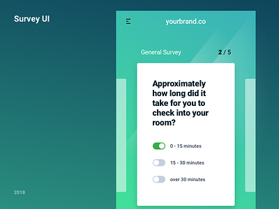 Survey UI cards form interface questions survey ui web