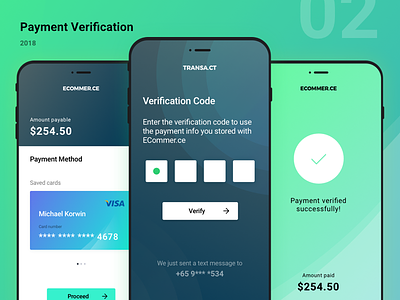 Payment Verification UI Flow card credit card interface payment ui verification