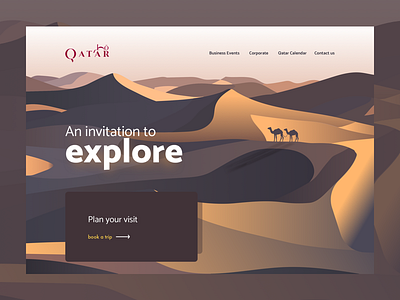 Visit Qatar - Landing Page Concept - Day 006