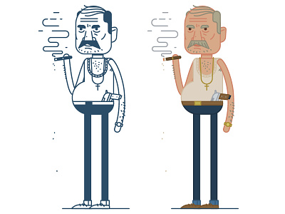 Olde Timer character gangster grandpa guy illustration illustrator man mobster
