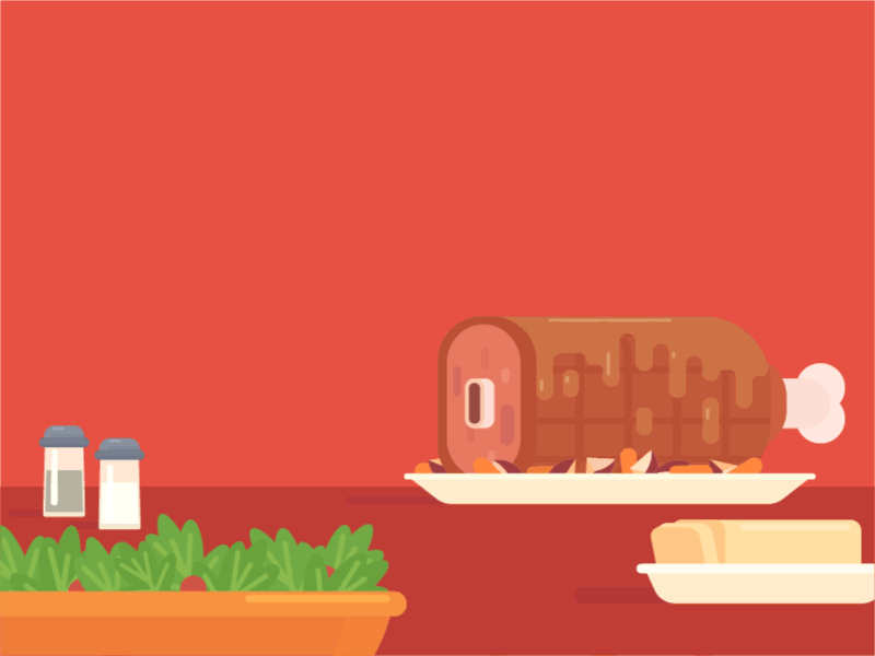 Shoo Fly after effects animation dinner gif illustration illustrator meat turkey