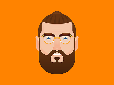 New Avatar avatar beard character design illustration man bun portrait
