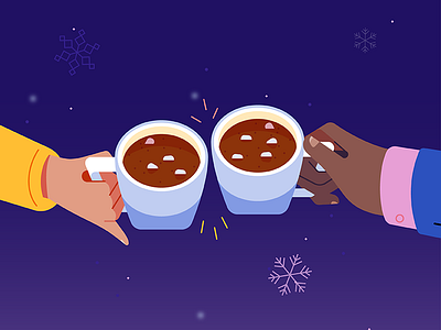 Holiday Cheers cheers christmas design holiday hot cocoa illustration illustrator