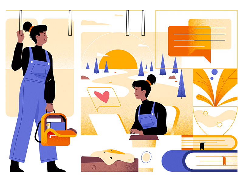 The Employee Experience work experience employee vector design art illustrator illustration