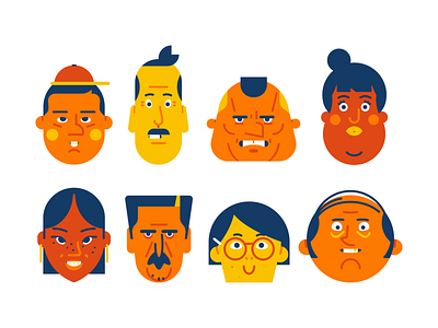 Character Lineup art character characters illustration illustrator lineup usual suspects vector